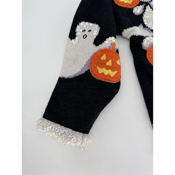Vintage Halloween Cardigan Women's Large Ghost Ugly Sweater Grandma Janes Closet - Picture 4 of 9